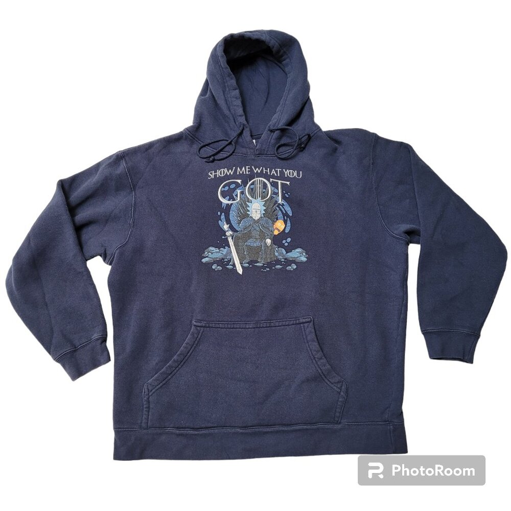 Rick & Morty Hoodie Game of Thrones Rare Collab Delta Tag Show Me What You GOT